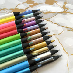 24 Colors Metallic Pencil Colored Drawing Pencil Set