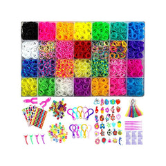 12080+ Loom Bands Kit , Rubber Bands for Bracelet Making Kit DIY Art and Craft Mega Refill kit Girls Creativity Gift to Improve Imagination