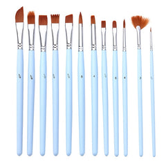18pcs/set Nylon Hair Wooden Handle Watercolor Paint Brush Pen Scrubbing Scraper Acrylic Painting Art Paint Brushes Supplies