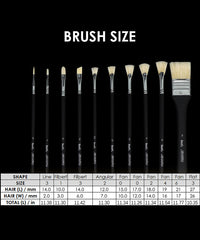 10 Pcs Bristle Hair Paint Brush Set