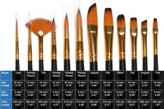 12pcs Acrylic Paint Brushes Set Nylon Hair Artist Paintbrushes Professional Painting Brushes