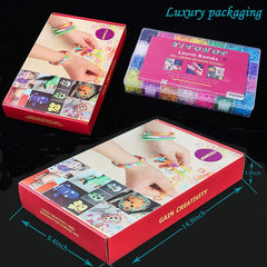 12080+ Loom Bands Kit , Rubber Bands for Bracelet Making Kit DIY Art and Craft Mega Refill kit Girls Creativity Gift to Improve Imagination