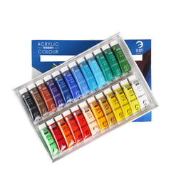 12/24 Colors Professional Acrylic Paints 15ml Tubes Drawing Painting Pigment Hand-painted Wall Paint for Artist DIY