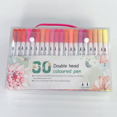 12/24/36/48/60 PCS Colored Art Sketching Markers Drawing Set Double-head Watercolor paint brush pen Diary supplies Stationery