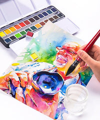 9 Pcs Professional Synthetic Squirrel Hair Paint Brush Set