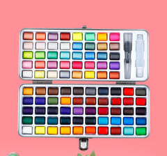 90 Colors Solid Watercolor Piant Set Basic Neon Glitter Watercolor Paint