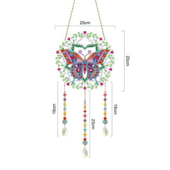 5D Diamond Painting Mandala Flowers Wind Chime DIY Diamond Art Kit for Christmas Wall Home Decor