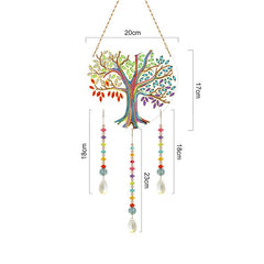 5D Diamond Painting Mandala Flowers Wind Chime DIY Diamond Art Kit for Christmas Wall Home Decor