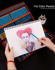 Art sketch book 110 GSM 120 Pages Watercolor Sketchbooks Loose-leaf Detachable Drawing Book for Drawing Paper Portable Coil Album Markers Watercolor Painting Pad Art Artists