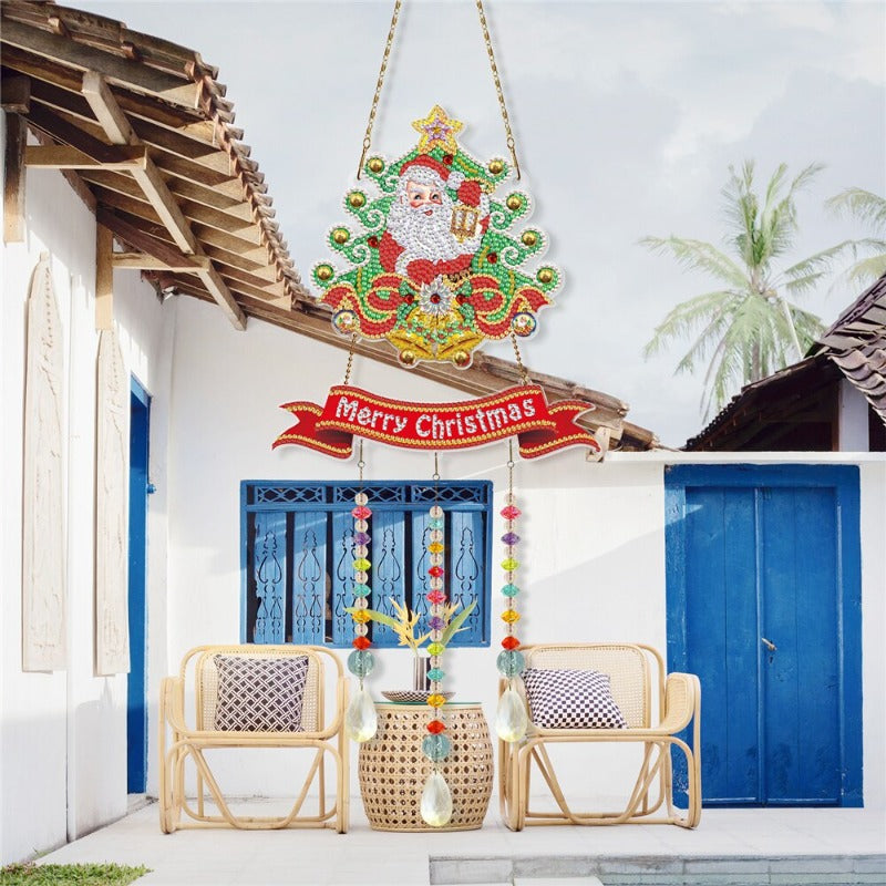 5D Diamond Painting Mandala Flowers Wind Chime DIY Diamond Art Kit for Christmas Wall Home Decor