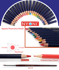 Professional Watercolor Pencil 72 Colors Soft Water Soluble Colored Pencils For Painting Student Artist Art Supplies