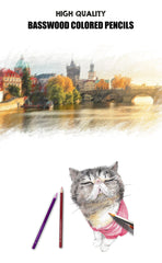 72 Colored Pencils Professional Oil Art Color Pencils Set