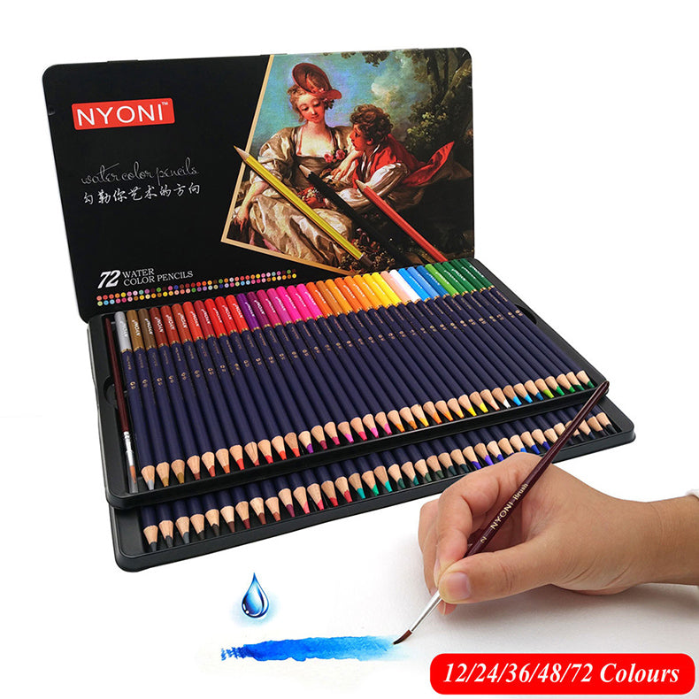 Professional Watercolor Pencil 72 Colors Soft Water Soluble Colored Pencils For Painting Student Artist Art Supplies