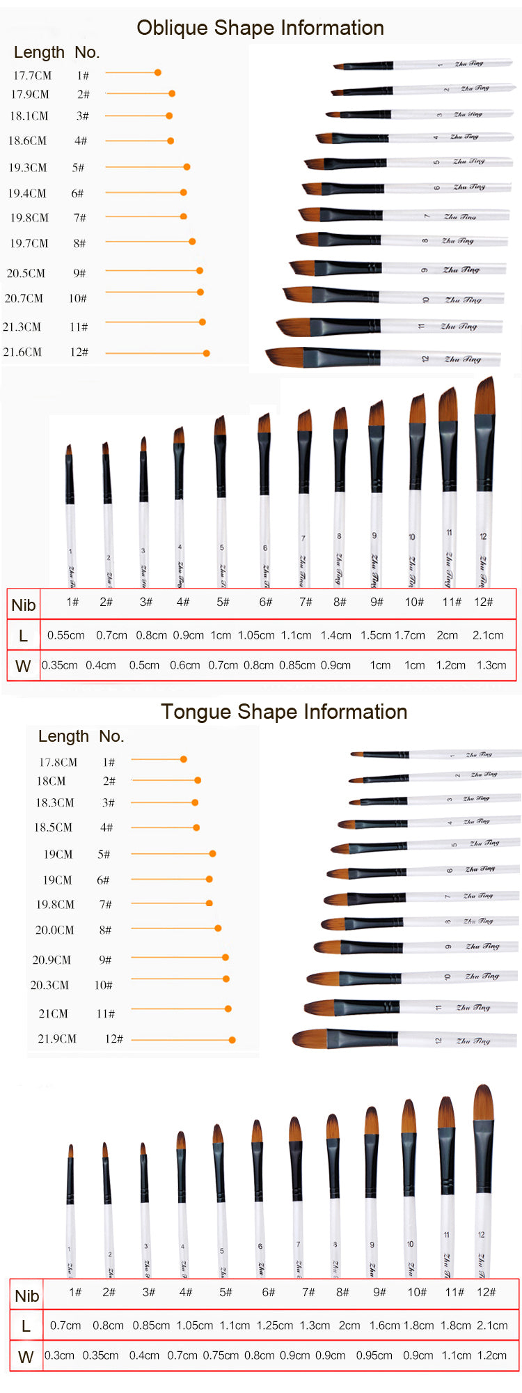 12PCS Nylon Hair Paint Brushes Set Pointed Watercolor Paint Brush Pen Set Learning DIY Oil Acrylic Painting Art Paint Brushes Supplies Art Supplies