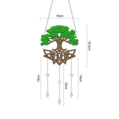 5D Diamond Painting Mandala Flowers Wind Chime DIY Diamond Art Kit for Christmas Wall Home Decor