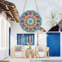5D Diamond Painting Mandala Flowers Wind Chime DIY Diamond Art Kit for Christmas Wall Home Decor