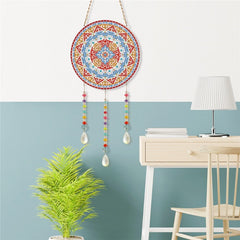 5D Diamond Painting Mandala Flowers Wind Chime DIY Diamond Art Kit for Christmas Wall Home Decor