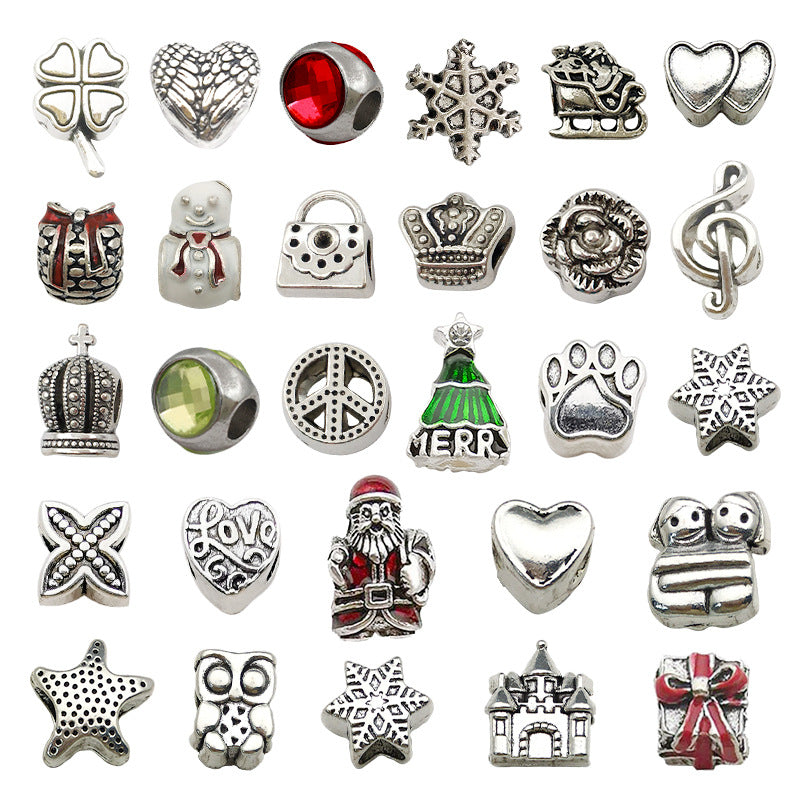 100pcs Christmas Bracelet Making Set Colorful Crystal Red Elk Gift Set Girls DIY Creative Crystal Beaded Exquisite Jewelry Set Christmas Gift