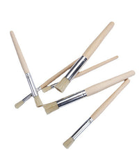 6 Pcs Natural Bristles Wooden Stencil Brush Set
