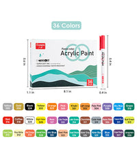 12/24/36 Colors Soft Bullet Tip Acrylic Paint Marker Pens Set