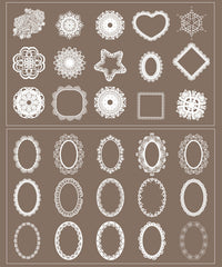240 Pcs Lace Border Stickers Set