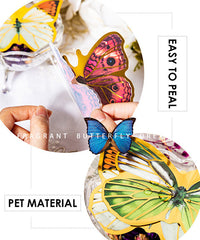 80 Pcs Gold Stamping Butterfly Theme Stickers Set