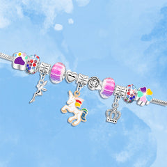 43Pcs Colorful Crystal DIY Making Kit DIY Handmade Beaded Charm Bracelet Necklaces Jewelry Making Kit with Pink Gift Box for Girls Women Valentines Birthday Gift