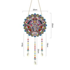 5D Diamond Painting Mandala Flowers Wind Chime DIY Diamond Art Kit for Christmas Wall Home Decor