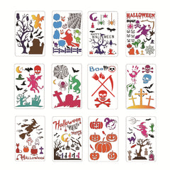 12 pcs Halloween Stencil kit