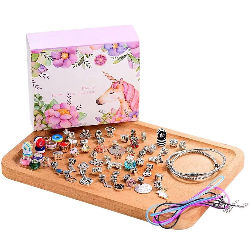 60pcs Bracelet Making Kit Unicorn Jewelry DIY Set Jewelry Making Supplies Mermaid Unicorn Gifts for Teen Girls Crafts for Girls Ages 8-12