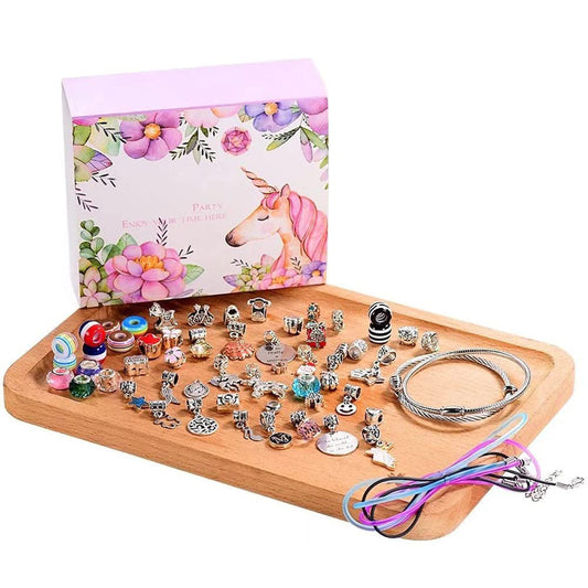 60pcs Bracelet Making Kit Unicorn Jewelry DIY Set Jewelry Making Supplies Mermaid Unicorn Gifts for Teen Girls Crafts for Girls Ages 8-12