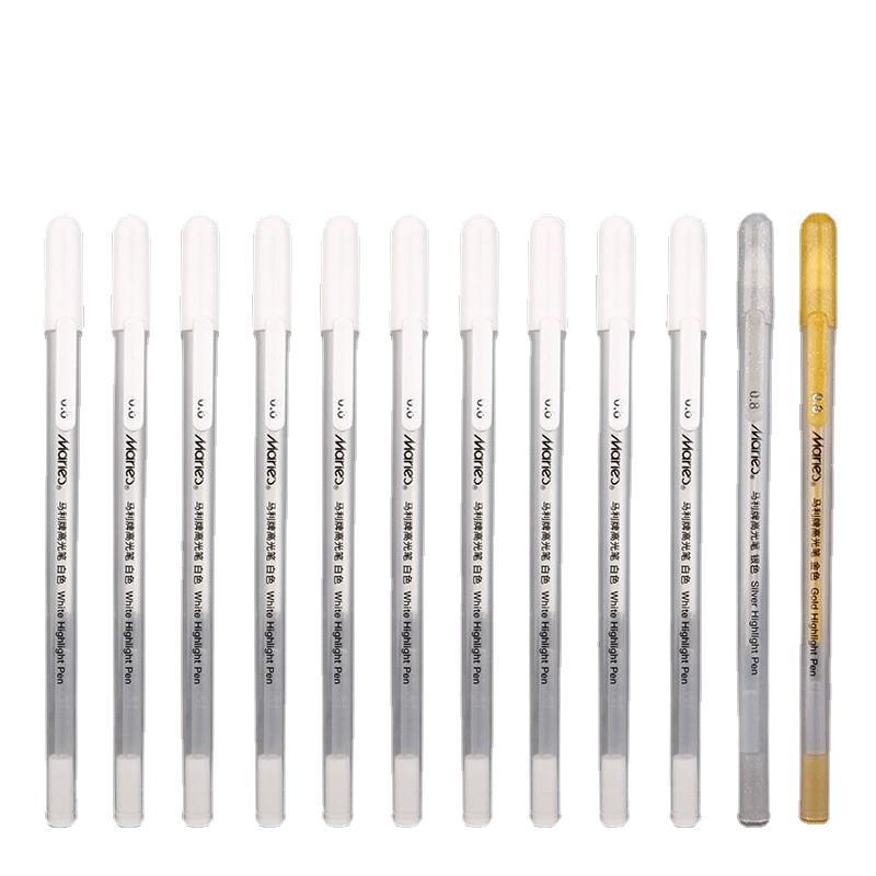 0.8mm Ink Gel Pen Set Sketch Painting Pen Set Highlighter Set for Student Stationery Drawing Art Writing School Supplies Art Hand-painted Anime Design Hook Line Pen School Stationery Supplies