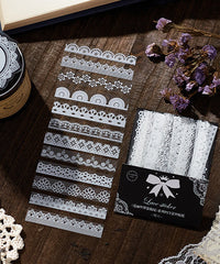 240 Pcs Lace Border Stickers Set