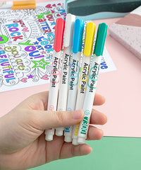 12/24/36 Colors Soft Bullet Tip Acrylic Paint Marker Pens Set