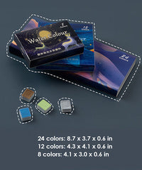 8/12/24 Colors Solid Metallic Watercolor Paint