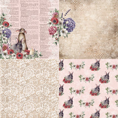 24 Sheets Easter DIY Scrapbooking Stickers Material Craft Paper Packs Scrapbooking Happy Planner DIY Card Decoration Photo Albums