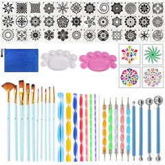 70pcs/set DIY Embossing Mandala Decor Stone Painting Templates Pottery Clay Tools Mandala Dotting Tool