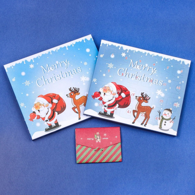 Christmas Countdown Advent Calendar DIY Charm Bracelet Necklace Jewelry Making Kit For Kids Children Xmas Gifts