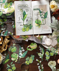 40 Pcs Fresh Plant & Flowers Series PET Stickers Set