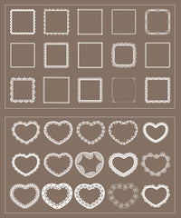 240 Pcs Lace Border Stickers Set