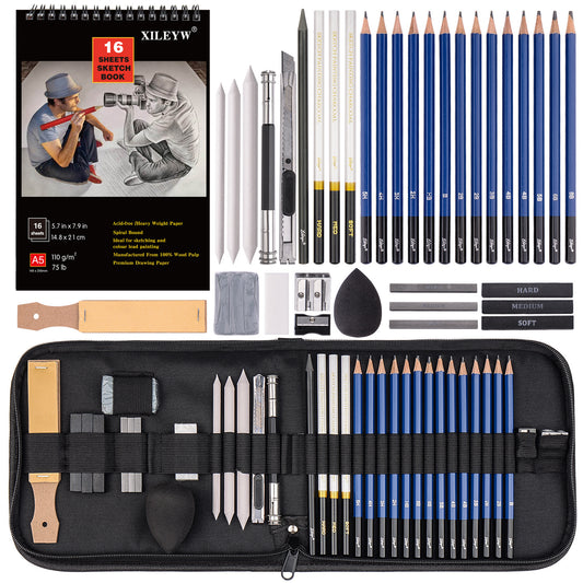 37pcs/set Drawing Kit Sketching Pencils Set