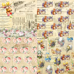 24 Sheets Easter DIY Scrapbooking Stickers Material Craft Paper Packs Scrapbooking Happy Planner DIY Card Decoration Photo Albums