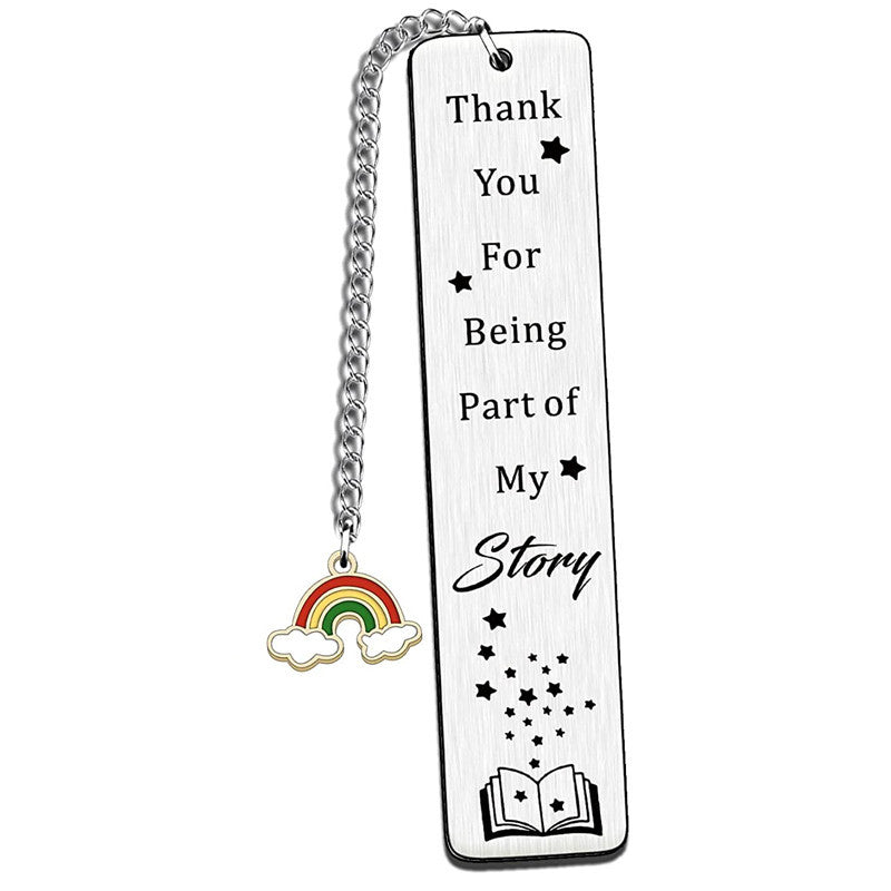 5 Pieces Teacher Bookmark Thank You Bookmark With Pendant Classic Graduation Teacher Bookmark