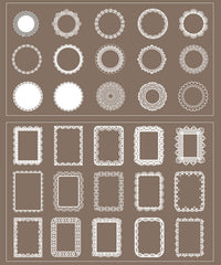 240 Pcs Lace Border Stickers Set