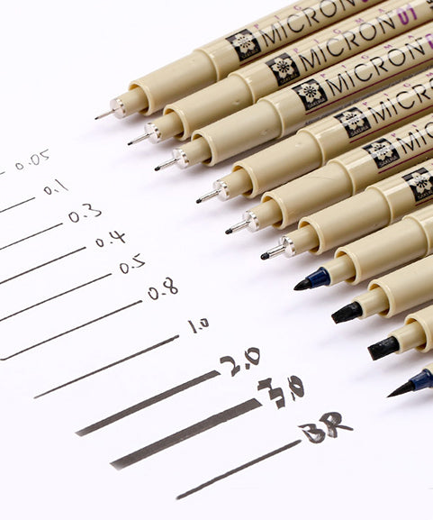 12 Pcs Precision Micro-Line Ink Pen Set