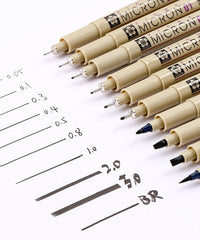 12 Pcs Precision Micro-Line Ink Pen Set