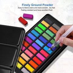 Colors Pigment for Watercolor Painting with Paint Brush&Watercolor Paper Painting Set