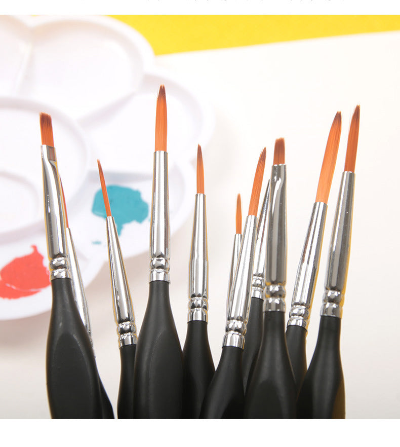 15Pcs Art Miniature Paint Brush Pen Set Nylon Hair brushes for acrylic and oil drawing Professional Watercolor painting tools