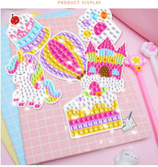 5D Unicorn Donut Diamond Painting Kit With Keychains