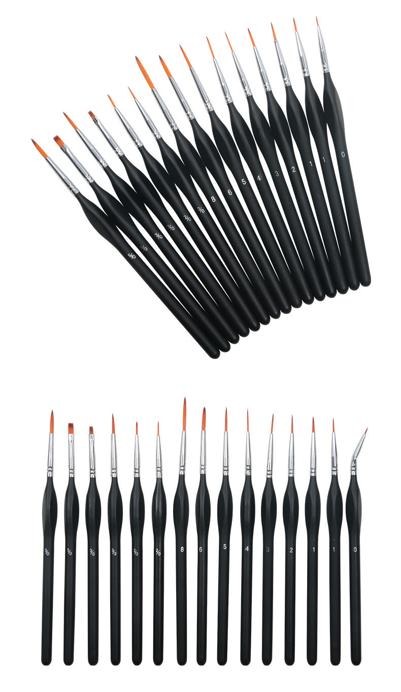 15Pcs Art Miniature Paint Brush Pen Set Nylon Hair brushes for acrylic and oil drawing Professional Watercolor painting tools
